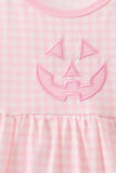 Pink Jack-O-Lantern  Applique Dress