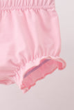 Pink Jack-O-Lantern  Applique Ruffle Bloomer Set