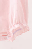 Pink Castle Embroidery Jacquard Bubble