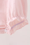 Pink Castle Embroidery Jacquard Bubble