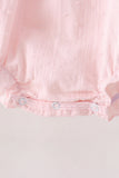 Pink Castle Embroidery Jacquard Bubble
