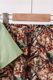Green Hunting Print Pants Set
