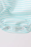 Blue Tool Smocked Stripe Bubble
