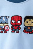 Blue character embroidery bubble