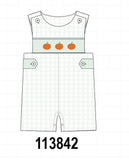 Sage pumpkin embroidery gingham jon jon