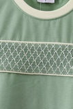 Sage smocked pants set
