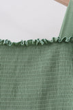 Sage smocked mom dress