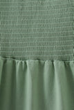 Sage smocked mom dress