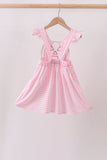 Pink Jack-O-Lantern  Applique Ruffle Dress