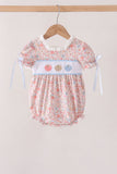 Pink Pumpkin Floral Embroidery Bubble