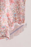 Pink Pumpkin Floral Embroidery Bubble