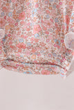 Pink Pumpkin Floral Embroidery Bubble