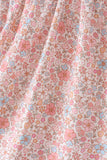 Pink Pumpkin Floral Embroidery Dress