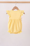 Mustard character embroidery ruffle bubble