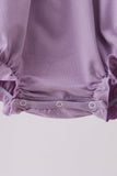 Purple character embroidery ruffle bubble