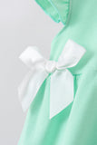 Green character embroidery ruffle bubble