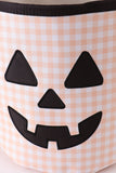 Apricot Pumpkin Applique Gingham Basket