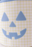 Yellow Pumpkin Applique Gingham Basket