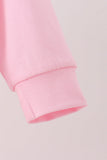 Pink football bow sequin bubble