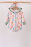 Pastel Daisy Checkerboard Hoodie Bubble