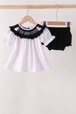 Black Ghost Embroidery Bloomer Set