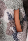 Neutral camouflage fleece jacket