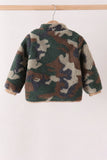 Forest camouflage fleece jacket