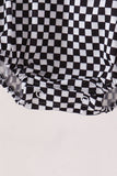 Black car embroidery checkered bubble