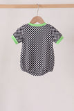 Black car embroidery checkered bubble