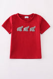 Alabama elephant french knot top