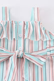 Stripe rainbow girl jumpsuit