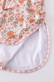 Daisy print woman swim cover up