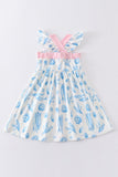Marine creature print dress mom & me