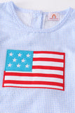 Patriotic flag applique girl set