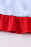 Patriotic flag applique dress
