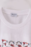 White velvet blessed embroidery mom&me sweatshirt