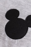 Grey character embroidery zip boy pullover