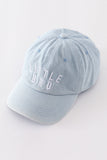 Denim embroidery baseball cap