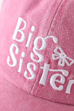 Pink sister embroidery baseball cap