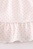 Pink gingerbread embroidery dress