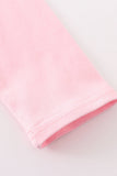 Pink gingerbread embroidery dress