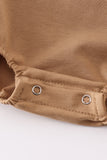 Brown deer embroidery boy bubble