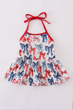 Bow print mom&me top