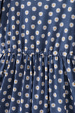 Navy daisy print mom dress