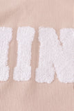 Cream MINI french knot pants set