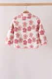 Floral print fleece jacket