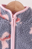 Blue bow fleece jacket