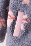 Blue bow fleece jacket