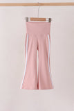 Pink Flare Double Side Stripe Active Pants