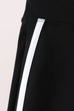Black Flare Double Side Stripe Active Pants